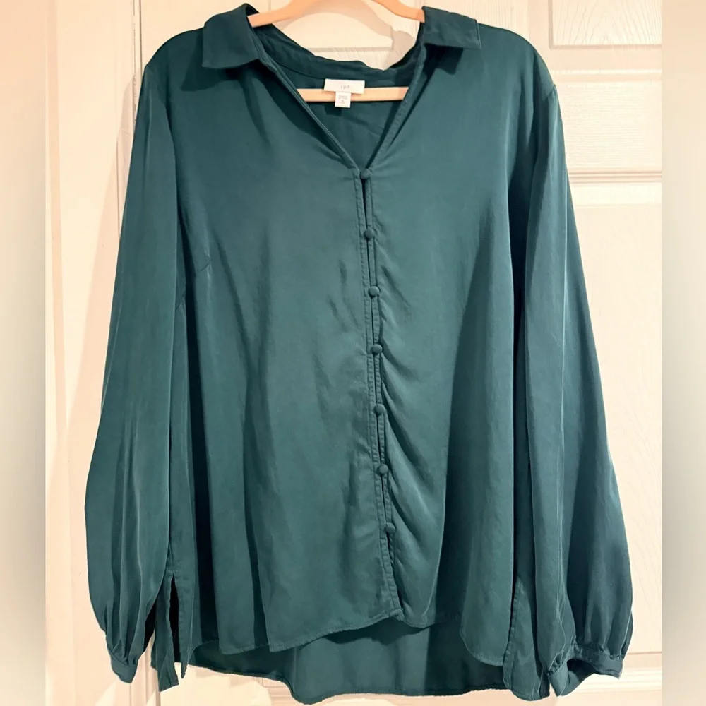 J. Jill Deep Teal Blouse - Picture 1 of 4